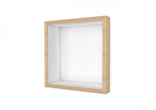 ESS Wandnische W-BOX Niche Weiß Rahmen, oak - walnuss, 300x300x100