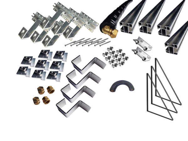 Thermic Energy Montagepaket 2er Grundset für FK253 waagrecht DH 45 Grad