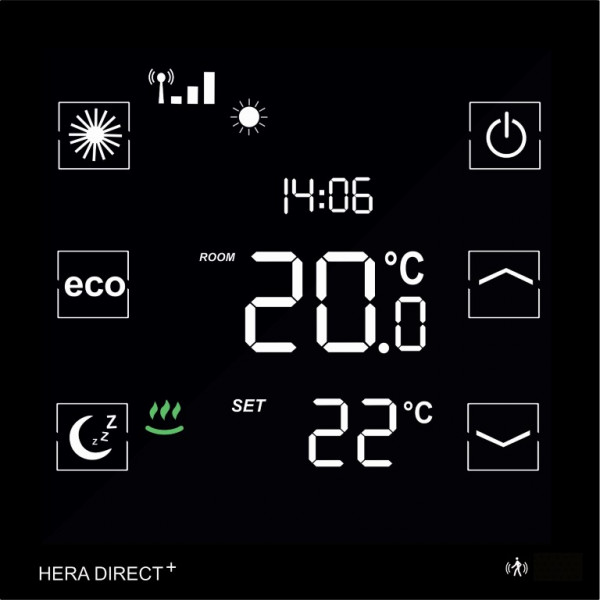 blossom-ic Hera Direct Raumthermostat 230 V, schwarz