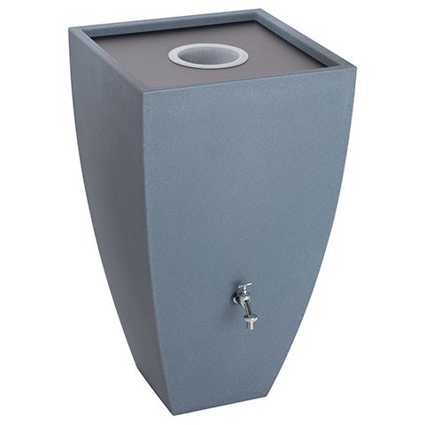 ewuaqua iWater Modena 200 l betongrau PE-Regenwassersp. mit integr. Filter