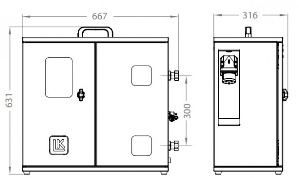 LK Armatur LK 450 mobile Bauheizung 400V 9kW Koffer M
