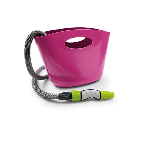 ewuaqua iWater Aquapop fuchsia Gartenschlauch mit Verstautasche