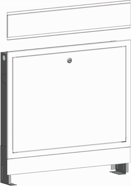 PAW UP Schrank FB 750 x 721 x 110 mm Münzschloss, RAL9016 gepulvert m ZwBlend