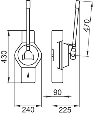 ACO Handmembranpumpe m Schlauch und Schlauchschellen R 1 1/2"