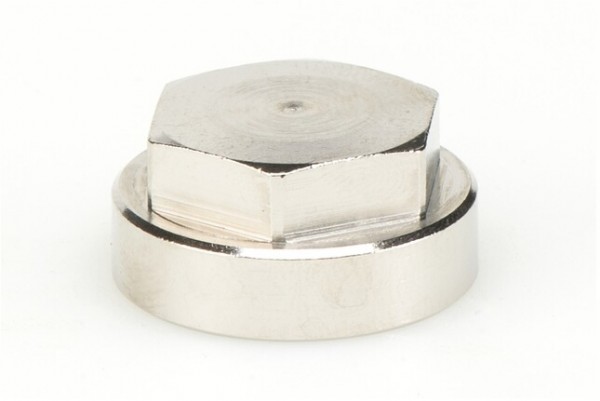 Honeywell Verschlusskappe Verafix Messing, vernickelt 3/8" 3/4"