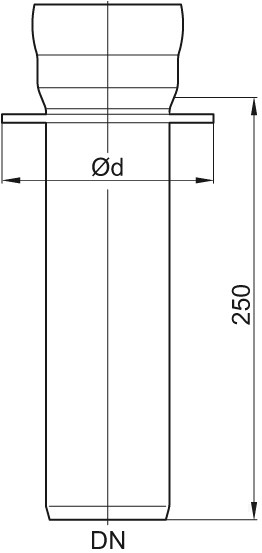 ACO Fallrohrstütze GM X DN 125, 500/575mm