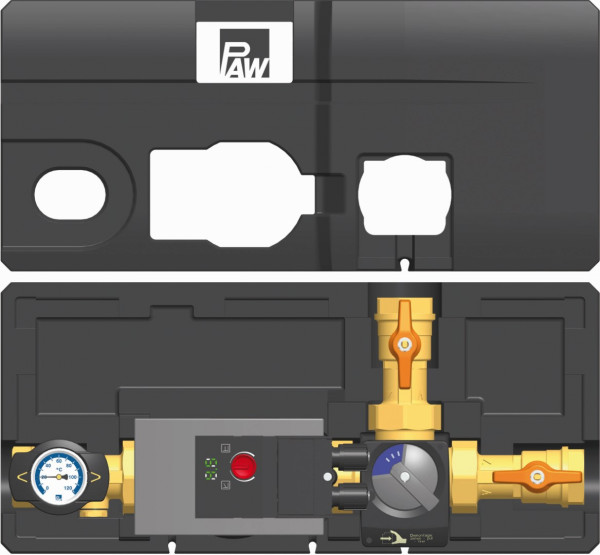 PAW RL Hochhaltg RHM DN 32 3 Weg Misch KVS = 16 11/4" IG, Motor SR5, isol Yonos