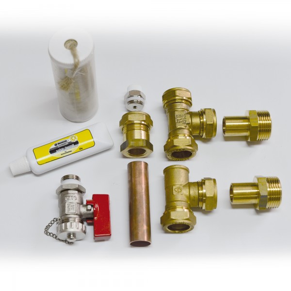 Solartauscher Verschraubungsset für Speicher mit Solartauscher