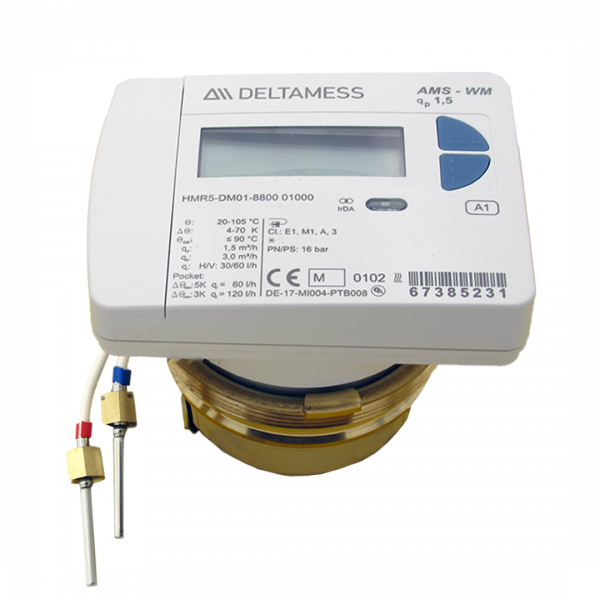 DELTAMESS Kompaktwärmezähler WM-AMS smart OMS qp 1,5 Temperaturfühler 6,0 mm
