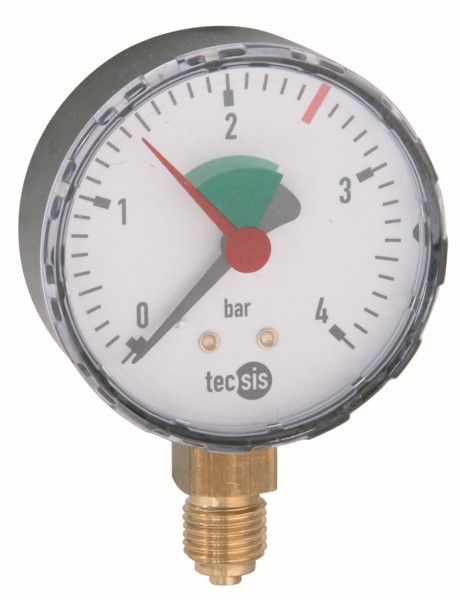 SYR Manometer 13 für Heizung senkrecht G3/8 0-4bar d:63mm