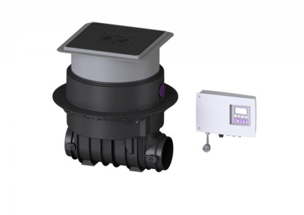 KESSEL Rückstaupumpanlage Pumpfix F ohne Stutzen, Bodenplatte, schwarz