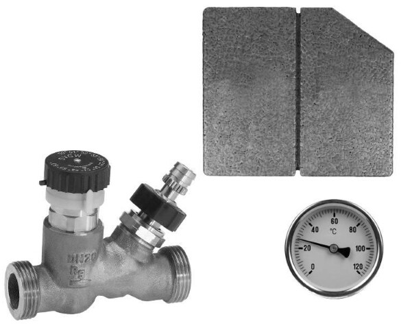 ABA Zirkulationsventil Set QUICKTURN RG AG, DN 25, 1"