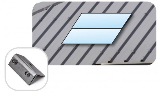 Thermic Energy Montagepaket 2er Grundset für FK253 waagrecht Blechfalz 45Grad