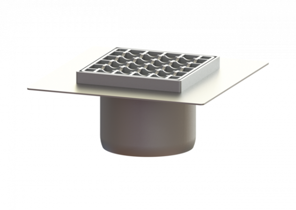 KESSEL Aufsatzstück Ferrofix Sys 125, Klebefl., Gitterr., 146x146 mm