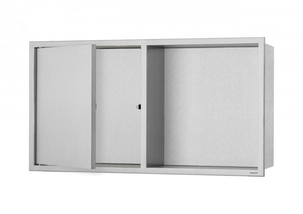 ESS Wandnische BOX 10 mit Tür 60x30x10 cm, gebürstet