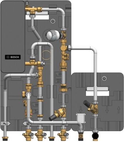 Junkers Bosch Wohnungsstation Flow F7000 35 IS (DDR), 40 kW, ohne Gehäuse