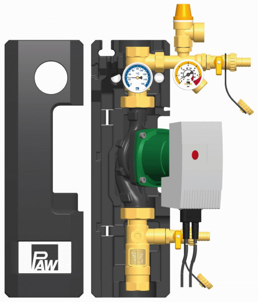 PAW SolarBloC maxi Basic 1-Strang, Flow Meter Wilo Stratos PARA 25/1-11 T11