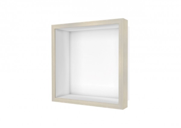 ESS Wandnische W-BOX Niche Weiß Rahmen: Oak - Weisgewaschen, 300x300x100