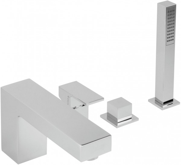 Herzbach 4L. Wannenbatterie Neo Castell mit Auslaufgarnitur chr