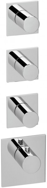 Herzbach Universal Thermostat LOGIC XL 3 Farbs m eckigen MS Armaturenbl chr