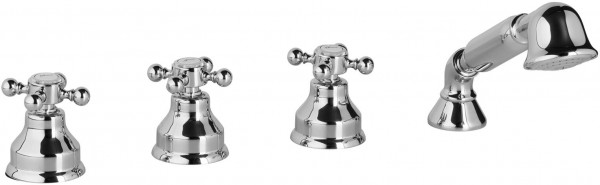 Herzbach Vierloch Wannenbatterie Anais ohne Wannenauslauf gold