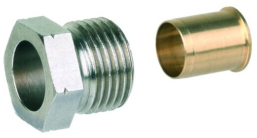 Honeywell Verschraubung FIG Cu , Stahlrohr, G 1/2 IG, 15mm