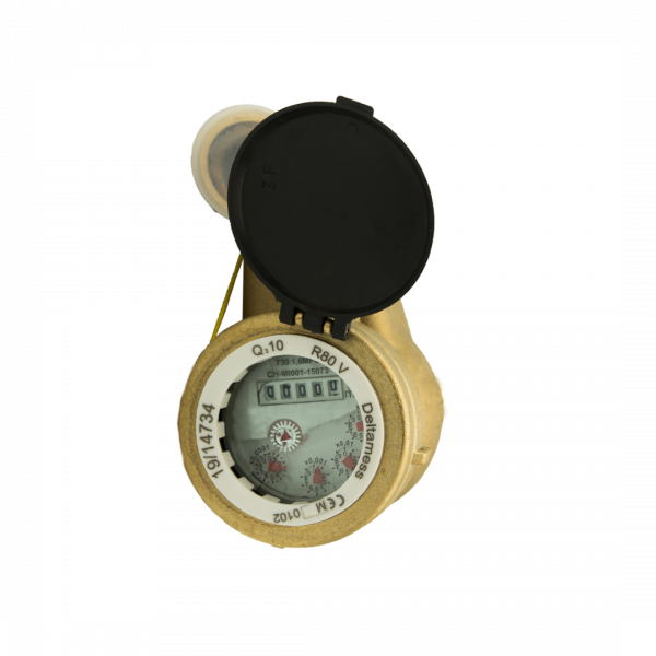 DELTAMESS Mehrstrahl-Hauswasserzähler,Steigrohr MNK 10 St, 1 1/4AG, 150mm, Q3 10,0 m3/h