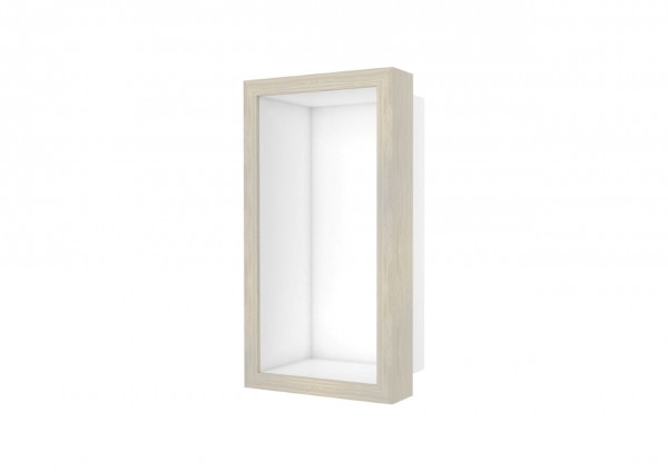 ESS Wandnische W-BOX Niche Weiß Rahmen: Oak - Weisgewaschen, 150x300x100