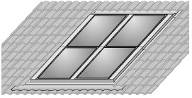 Wolf Indach Montage Set Falz Ziegel 4 Koll 2 reihig