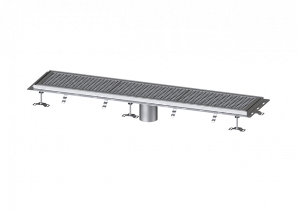 KESSEL Kastenrinne Ferrofix m. Fliesenanschlusswinkel, 300 x 1550 mm