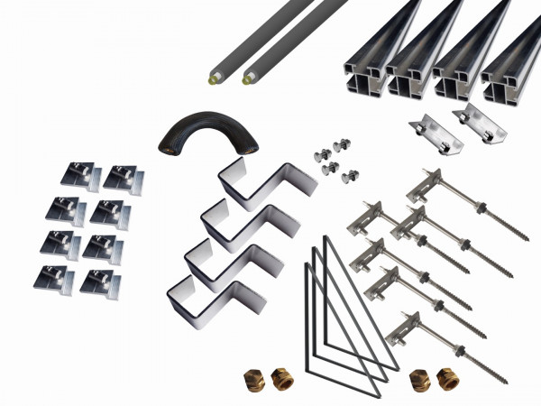 Thermic Energy Montagepaket 2er Grundset für FK253 waagrecht Stockschrauben 15Grad