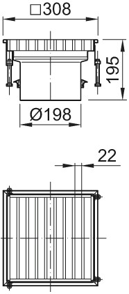 ACO Aufsatzstück ES M 125, lose eingelegt