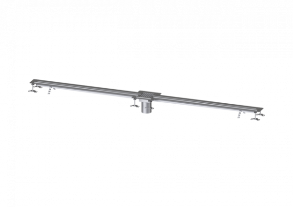 KESSEL Schlitzrinne Ferrofix Klebeflansch H: 6 mm, 17x3000 mm, mittig