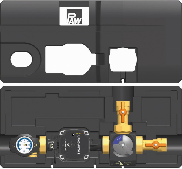 PAW RL Hochhaltg RHM DN 25 3 Weg Misch KVS = 10 1" IG, Motor SR5, isol GF UPM3