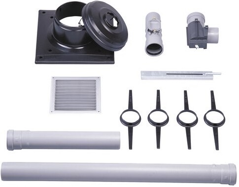 Junkers Bosch Abgaspaket AZB 614/1 Schacht, d= 80mm, im Schornstein