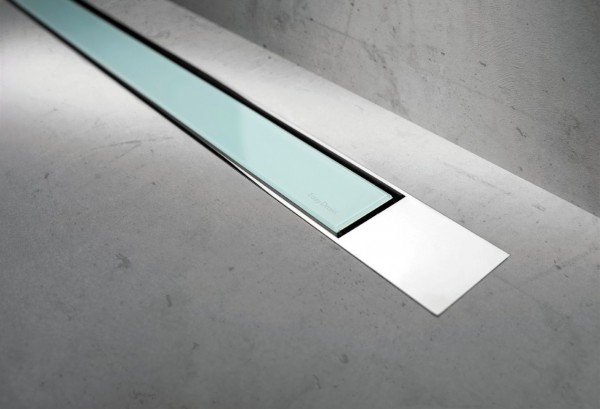 ESS Duschrinne Modulo TAF Design Z-2 Poliert, Glass Grün, 900